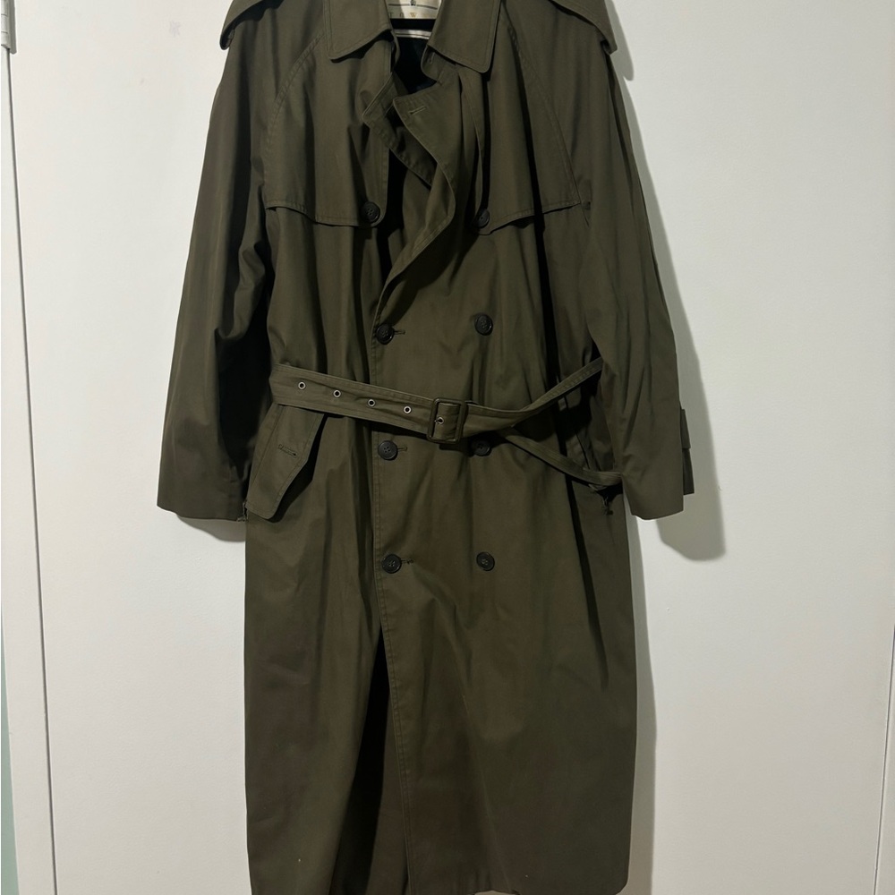 London Fog Men's Dark Green Trench Coat